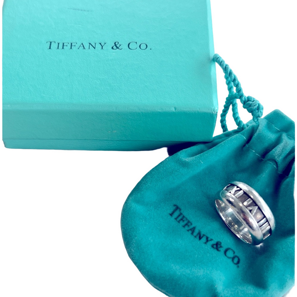 Tiffany & Co. Jewelry - Vintage Tiffany & Co. Atlas Ring Sterling Silver Size 6 w/ Original Box & Pouch